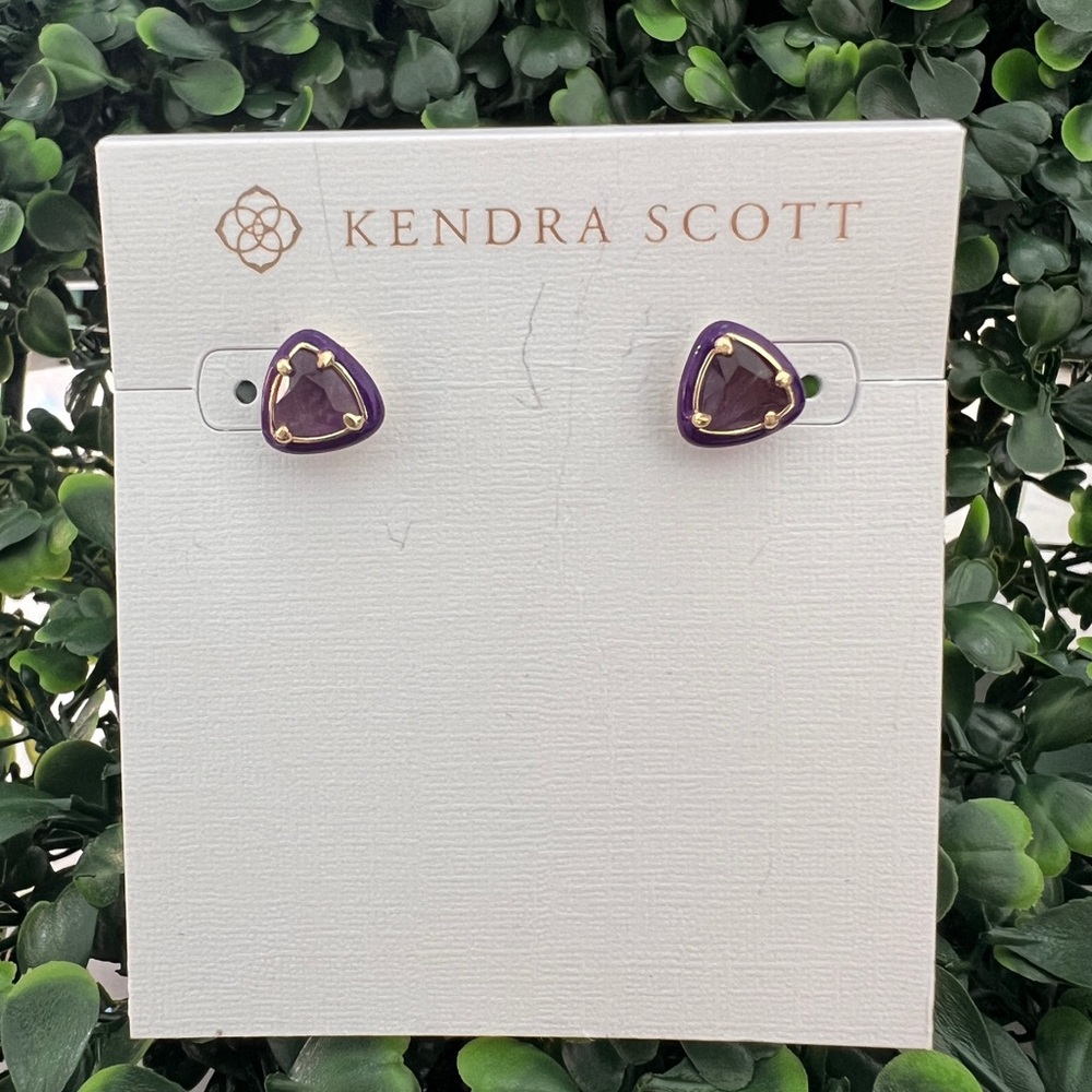 Kendra Scott Arden Amethyst Stud Gold